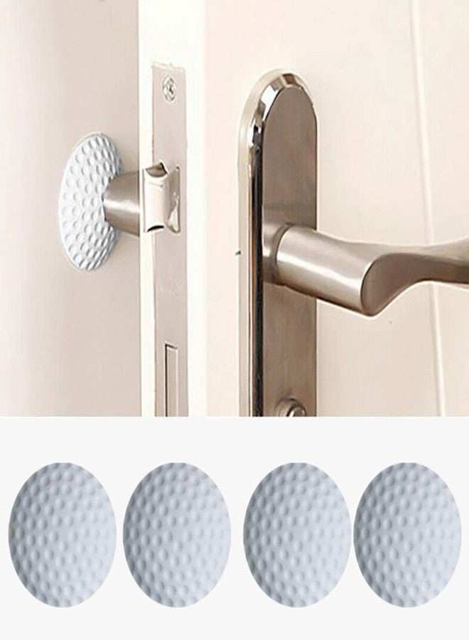 Hian Door Stopper Bumper Set: Prevent Wall and Door Damage, Reduce Noise, Enhance Home Aesthetics - Pack of 4 (White) - Image 1